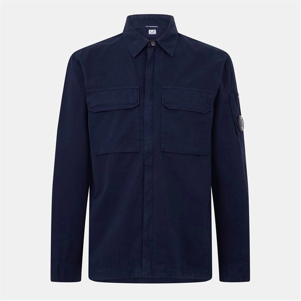 CP Company CP Gabard Overshirt Sn54 - Blue